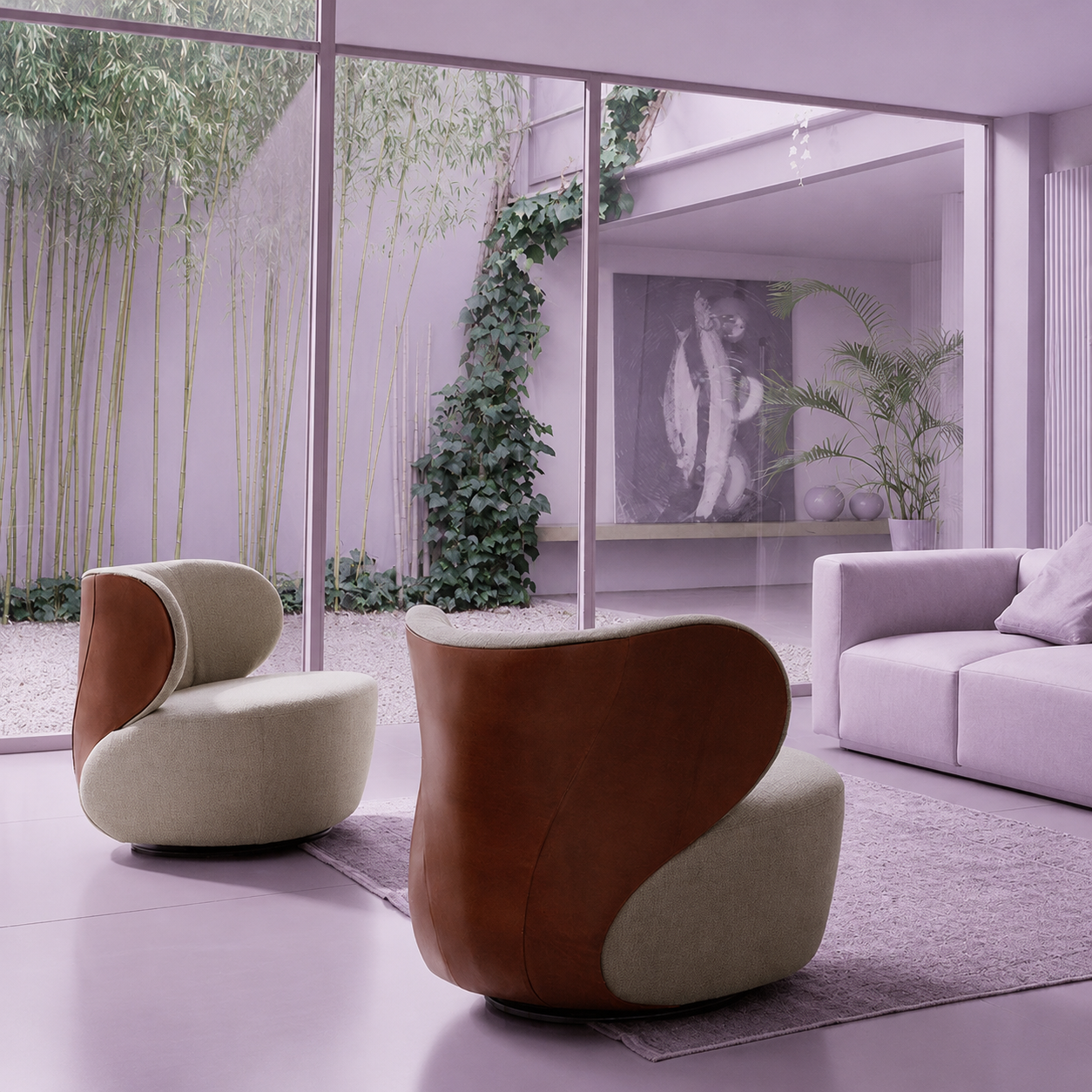 Italian Light Luxury Swivel Accent Chair