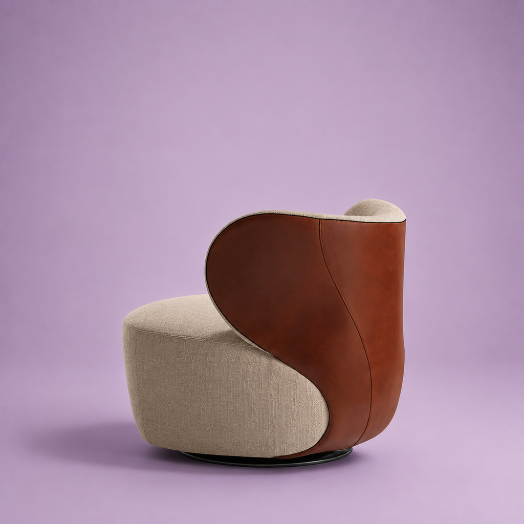 Italian Light Luxury Swivel Accent Chair