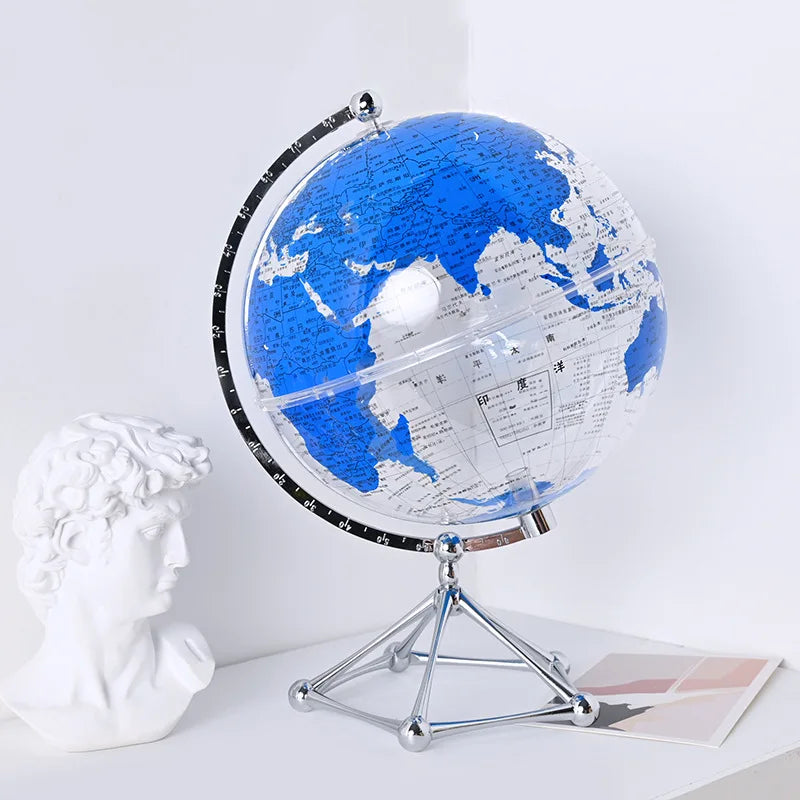Creative Globe Ornament Light Luxury High end Office Teaching Living Room Desktop Decoration Large Ornament with Light Ball