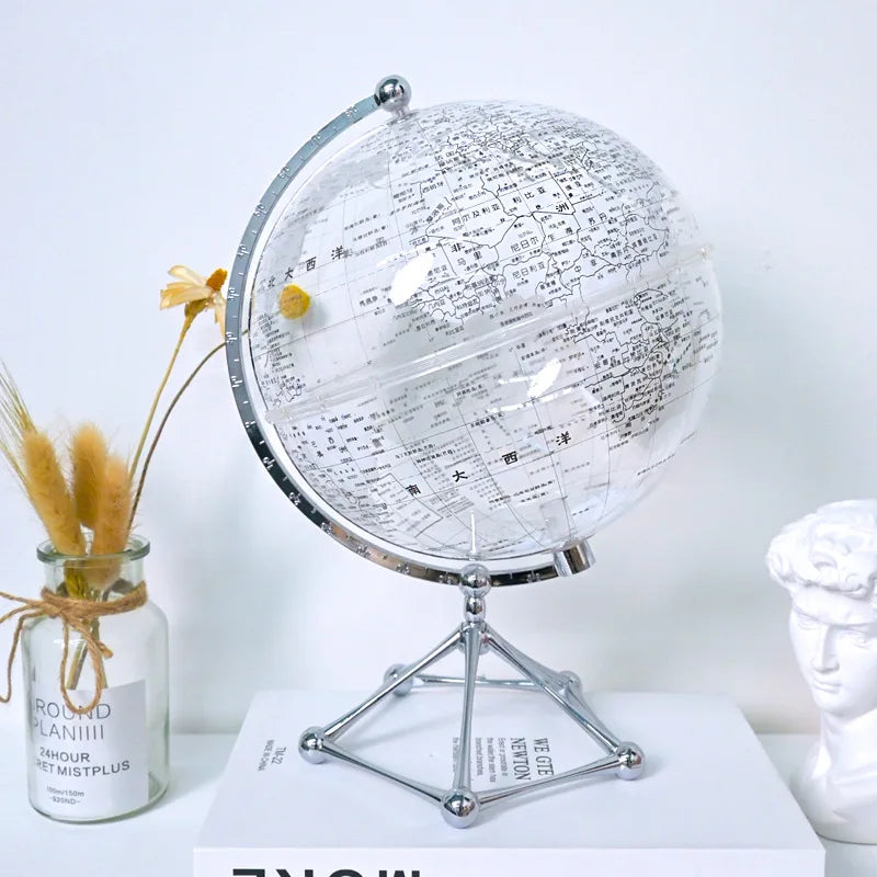 Creative Globe Ornament Light Luxury High end Office Teaching Living Room Desktop Decoration Large Ornament with Light Ball