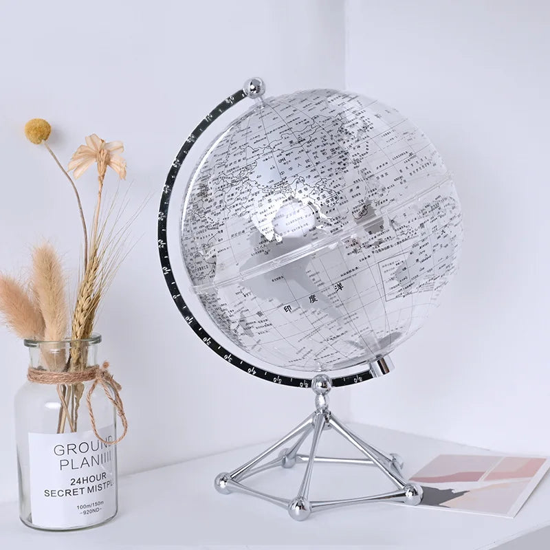 Creative Globe Ornament Light Luxury High end Office Teaching Living Room Desktop Decoration Large Ornament with Light Ball