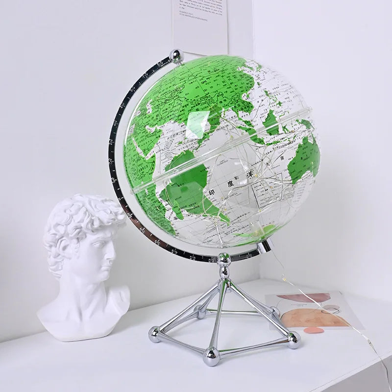 Creative Globe Ornament Light Luxury High end Office Teaching Living Room Desktop Decoration Large Ornament with Light Ball