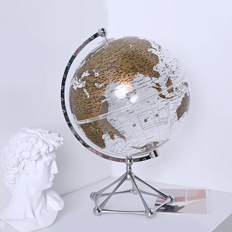 Creative Globe Ornament Light Luxury High end Office Teaching Living Room Desktop Decoration Large Ornament with Light Ball