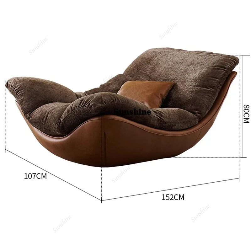 Luxury Curved Couch Living Room Single Lazy Boneless Living Room Sofas Modern Puff Woonkamerbanken Living Room Furniture  FT