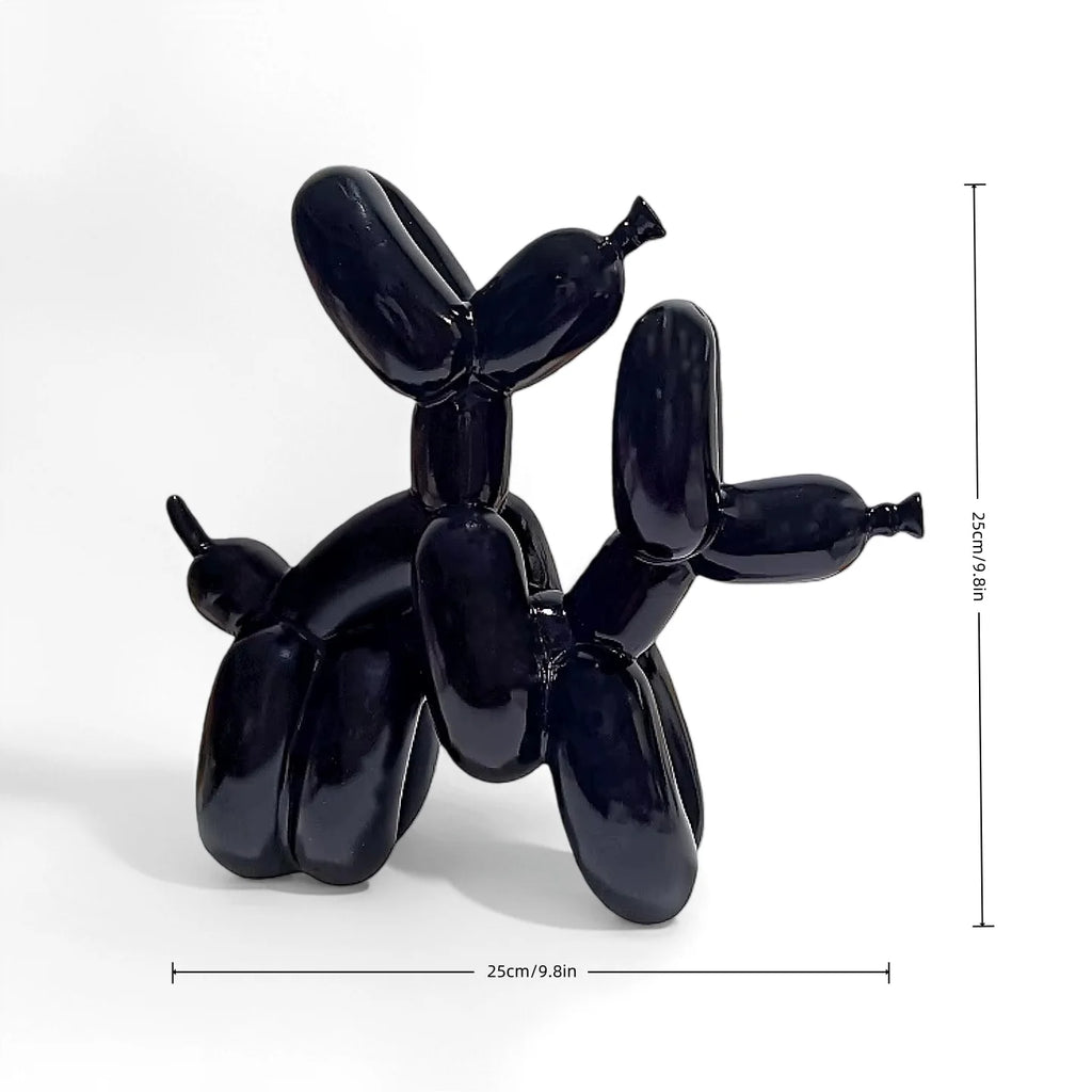 Sculpture de chien ballon en résine moderne, artisanat animalier, décoration de la maison, statue de chien, cadeau de Noël, déco