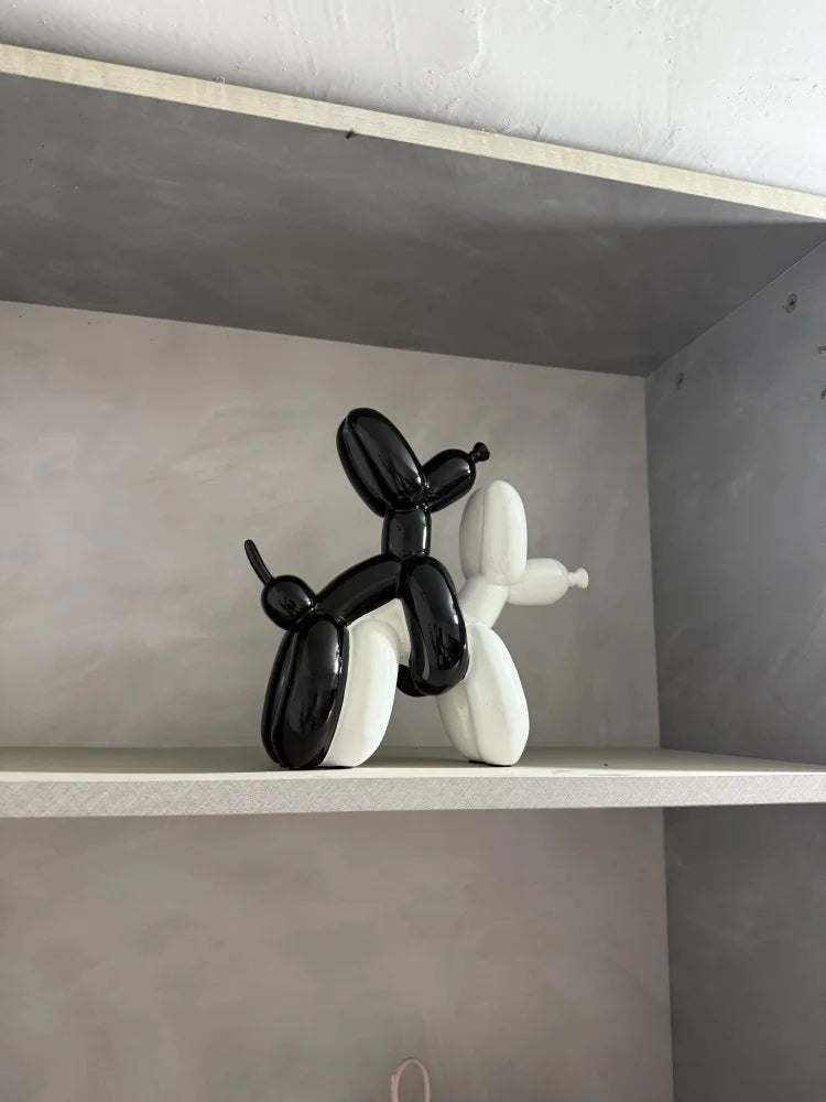 Sculpture de chien ballon en résine moderne, artisanat animalier, décoration de la maison, statue de chien, cadeau de Noël, déco