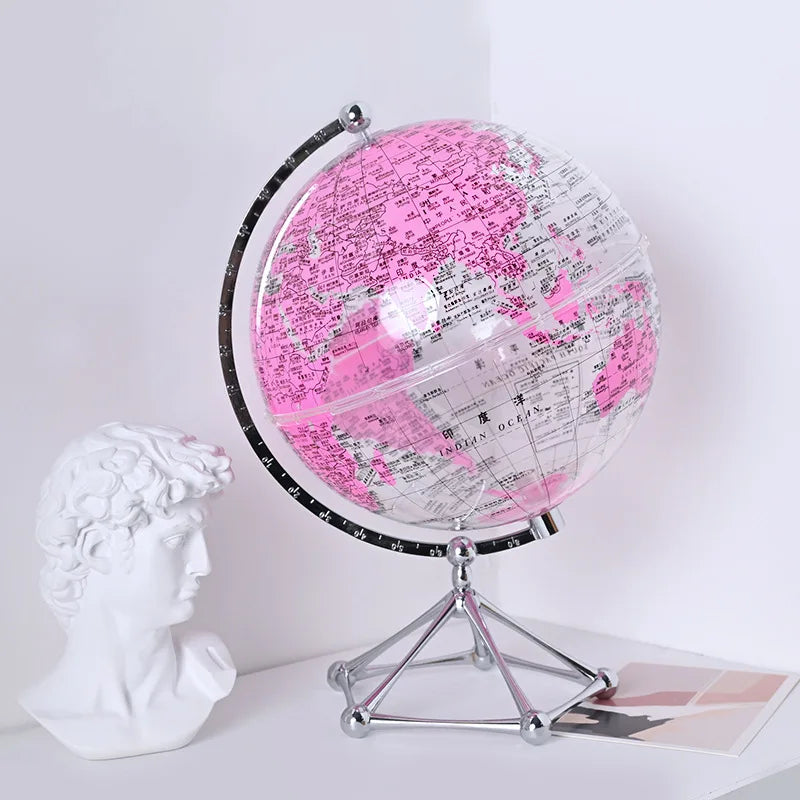 Creative Globe Ornament Light Luxury High end Office Teaching Living Room Desktop Decoration Large Ornament with Light Ball