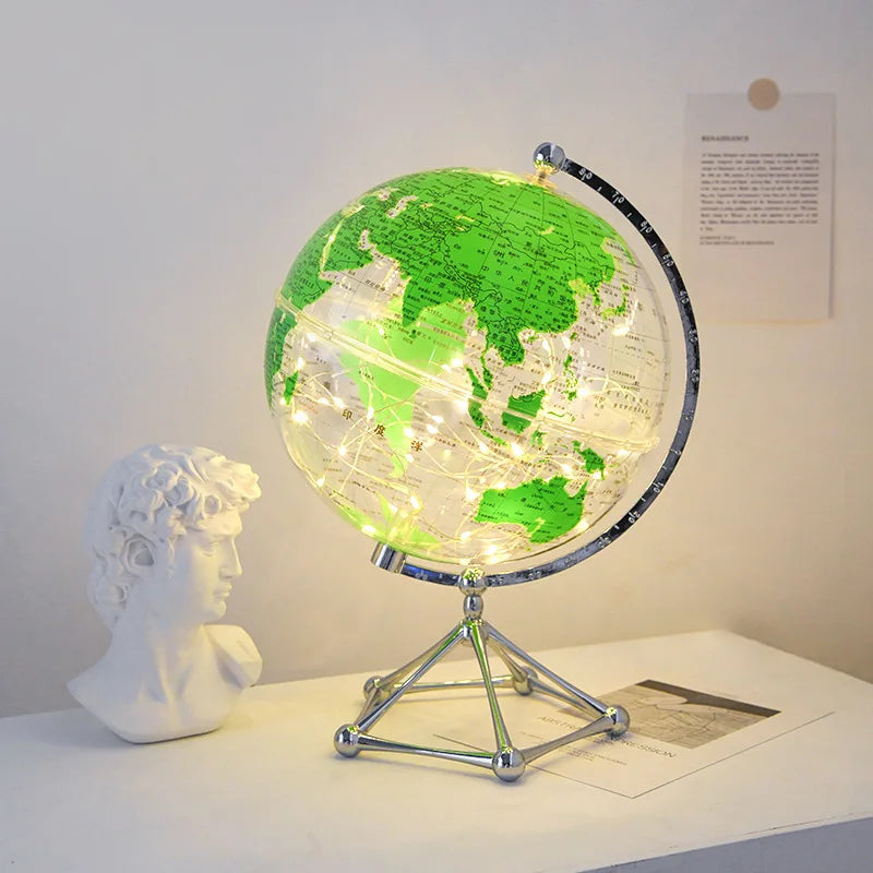 Creative Globe Ornament Light Luxury High end Office Teaching Living Room Desktop Decoration Large Ornament with Light Ball