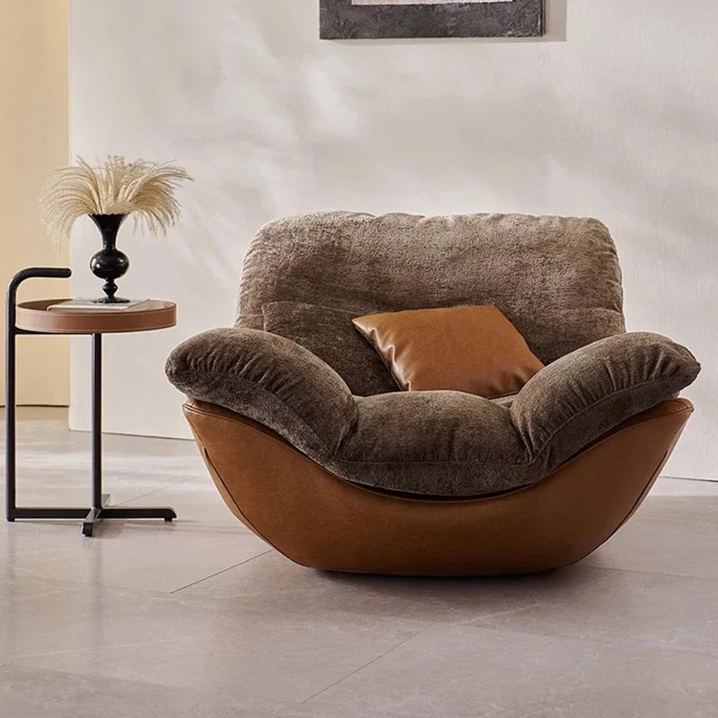 Luxury Curved Couch Living Room Single Lazy Boneless Living Room Sofas Modern Puff Woonkamerbanken Living Room Furniture  FT